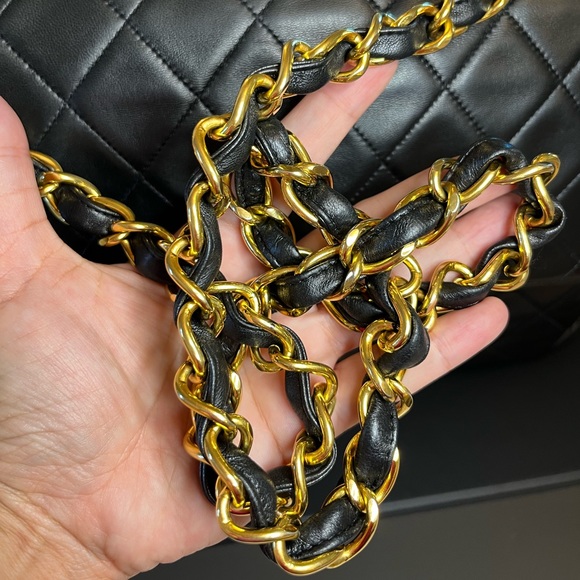 ❌SOLD❌🎀Chanel Black Leather Maxi Classic Single Flap Bag - Picture 8 of 13